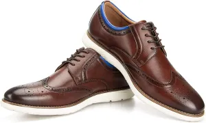 Meijiana Men's Oxford Shoes - Blue - Casual Dress Shoes