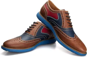 Meijiana Men's Oxford Shoes - Blue - Casual Dress Shoes