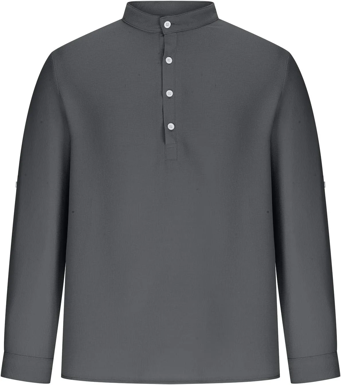 Men Knit Henley Shirts Long Sleeve Quarter Button Tops T-shirt Plus Size Loose Solid Tee Top Lightweight Fall Outfits
