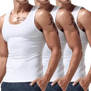 Men's 3 Pack Tank Tops Sleeveless Compression Tank Top Gym Athletic Muscle Shirts Quick Dry Bodybuilding Undershirts