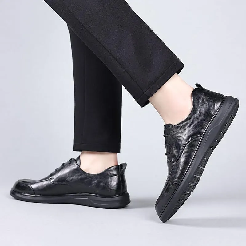 Men's Classic Business Lace Up Dress Shoes Fashion Casual Pointed-Toe Formal Oxfords Shoes Casual Business Wingtip Brogue for Men