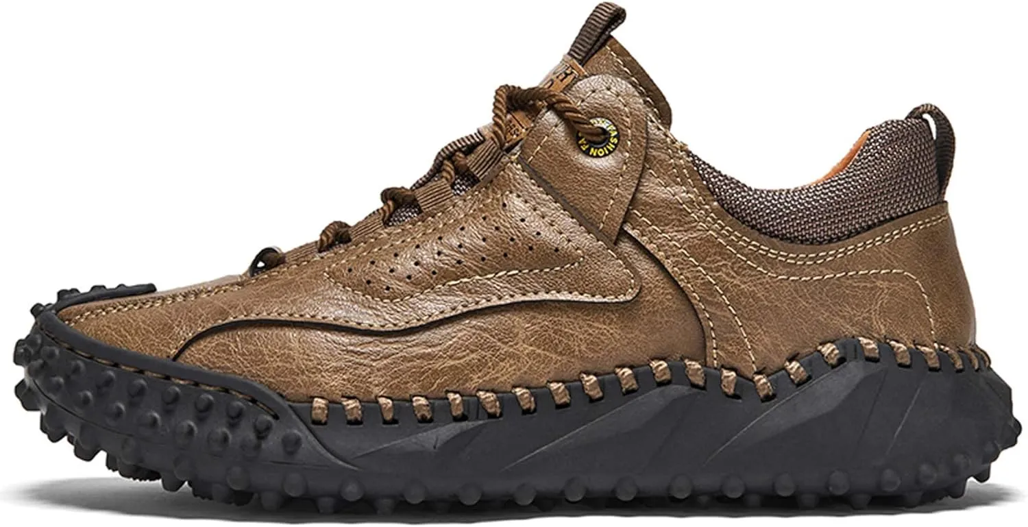 Men's Hiking Climbing Shoes Retro Thick Bottom Casual Walking Non-Slip Waterproof Outdoor Cross-Country Adventure Backpacking Travel Shoes
