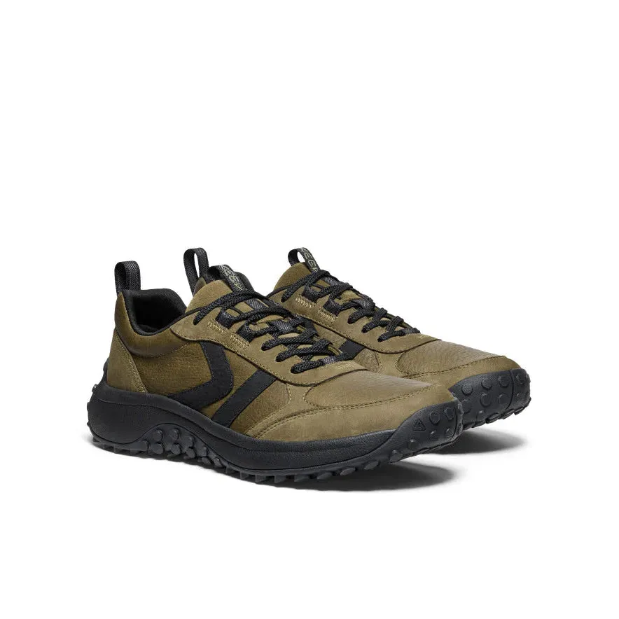 MEN'S KEEN KS86 LEATHER SNEAKER | DARK OLIVE / BLACK