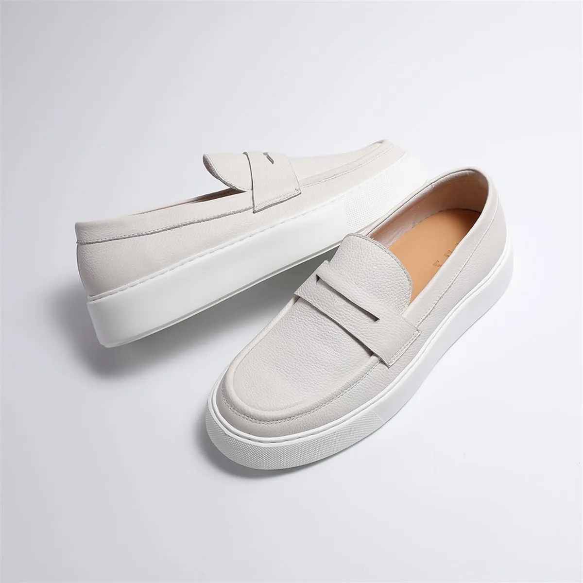 Men's Loafers & Slip-Ons - Genuine Leather Penny Loafers for Men | Classic Coin Slot Dress Shoes