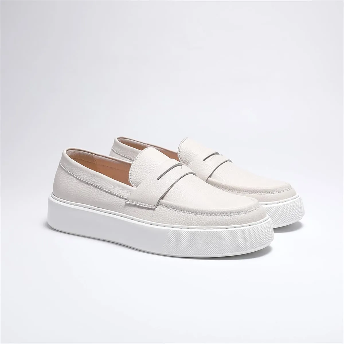 Men's Loafers & Slip-Ons - Genuine Leather Penny Loafers for Men | Classic Coin Slot Dress Shoes