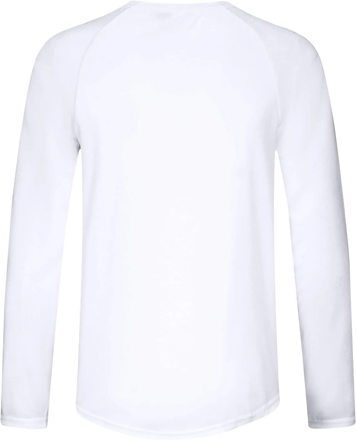 Mens Plus Size Wrinkle Free Tops Long Sleeve Crew Neck T-shirts Summer Solid Color Tees Lightweight Comfy Sweatshirt