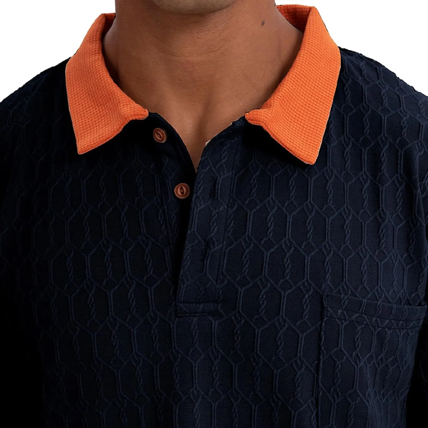 Mens Polo Shirts Trendy Texture Dry Fit Short Sleeve Sports Tactical T-Shirt Moisture Wicking Athletic Golf Shirt
