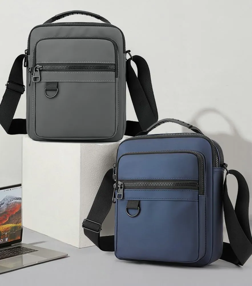 Men's Water-Resistant Oxford Messenger Bag– Large Capacity Shoulder Sling Pack for Work Travel Laptop Essentials