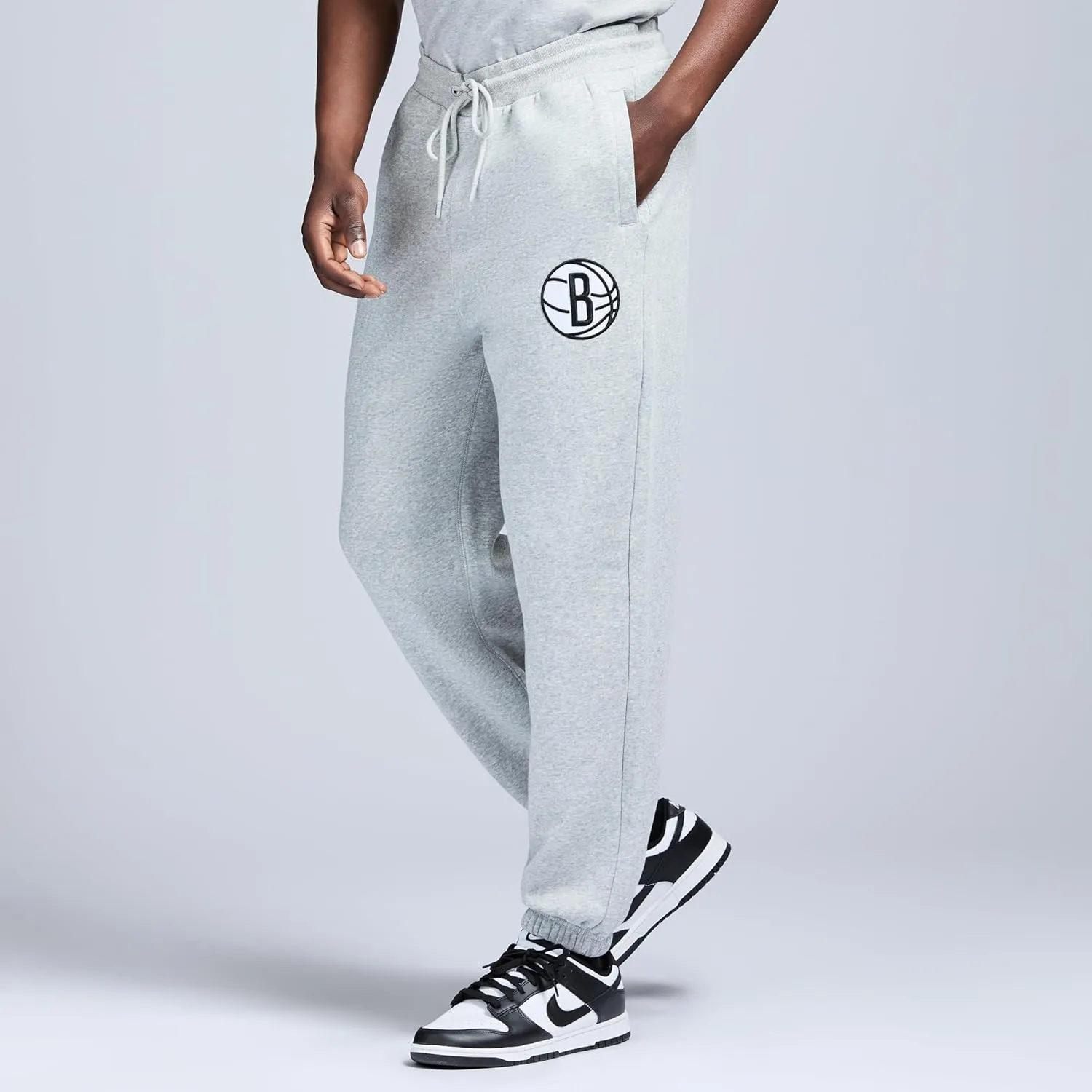 Men's X NBA Officially Licensed Casual Jogger Fleece Sweatpants with Pockets