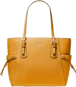 Michael Michael Kors Voyager Small Pebbled Leather Tote Bag Gold