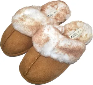 Millffy Women's Comfy Faux Fur Lining Clog Scuff House Shoes Memory Foam Slip on Anti-Skid Sole
