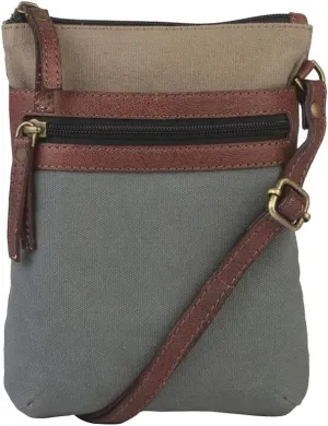 Mona B. Recycled Upcycled Canvas Isla and Ava with Vegan Leather Trim MD-5701 (Ava River-Crossbody)