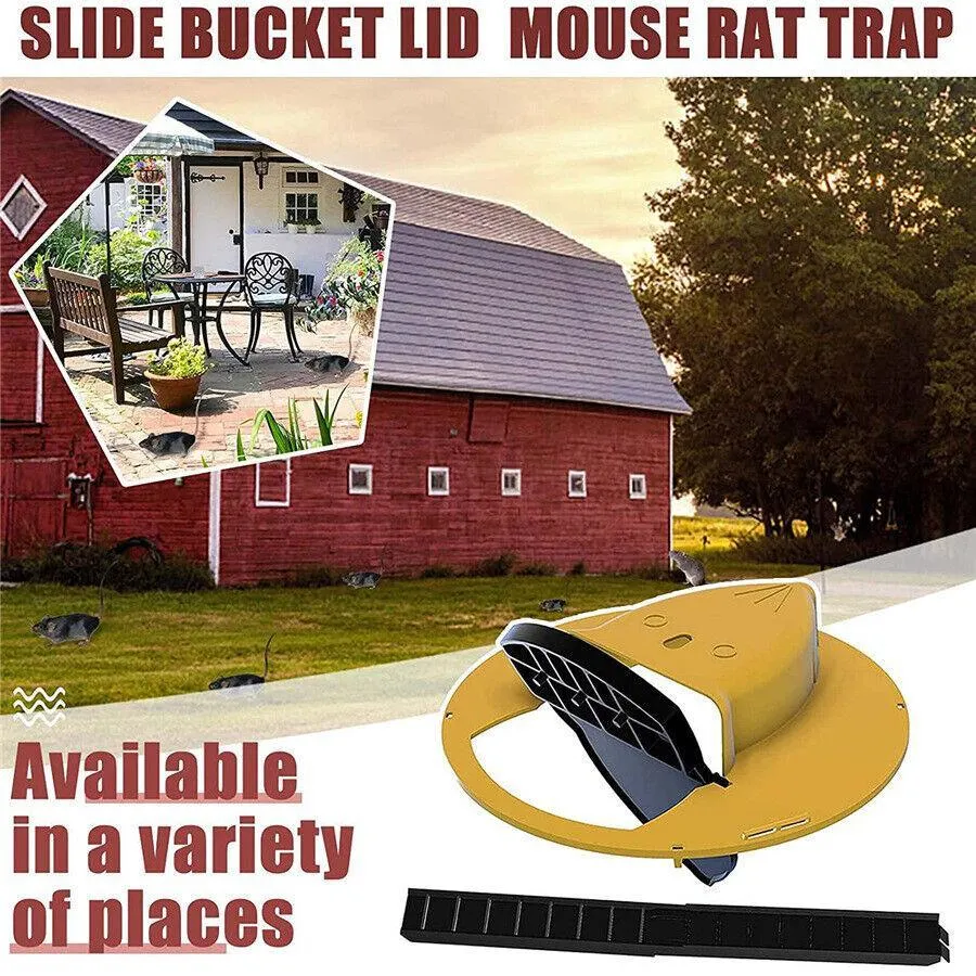 Mouse Trap Flip N Slide Bucket Lid Mouse Rat Trap With Ladder Mousetrap Catcher
