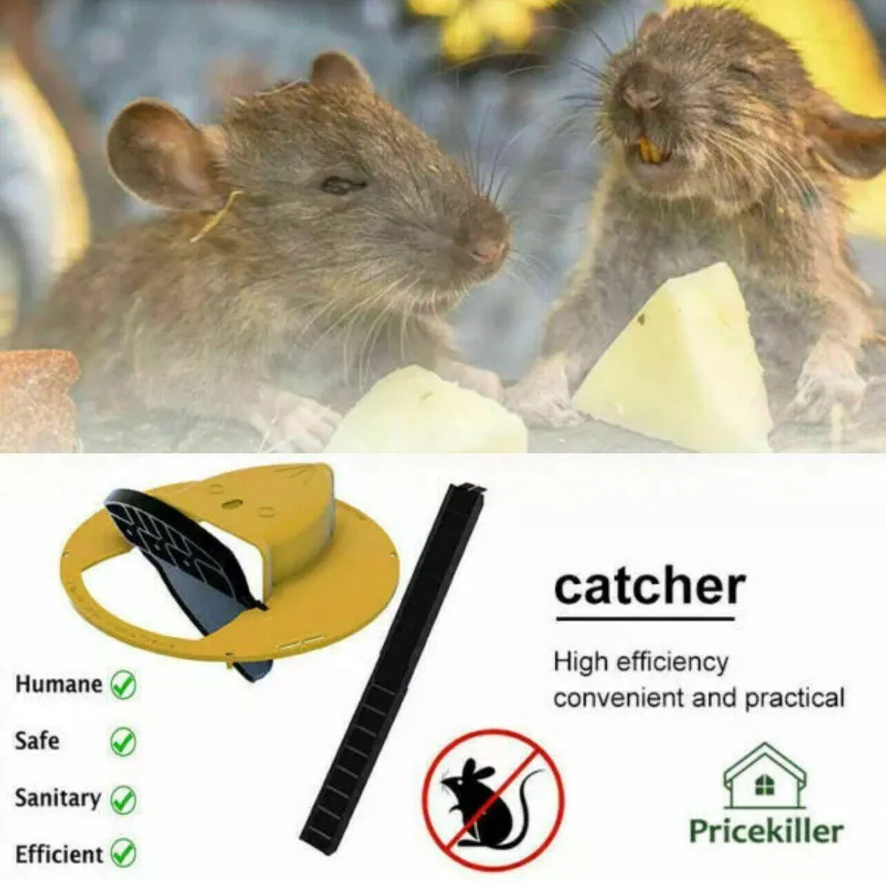 Mouse Trap Flip N Slide Bucket Lid Mouse Rat Trap With Ladder Mousetrap Catcher