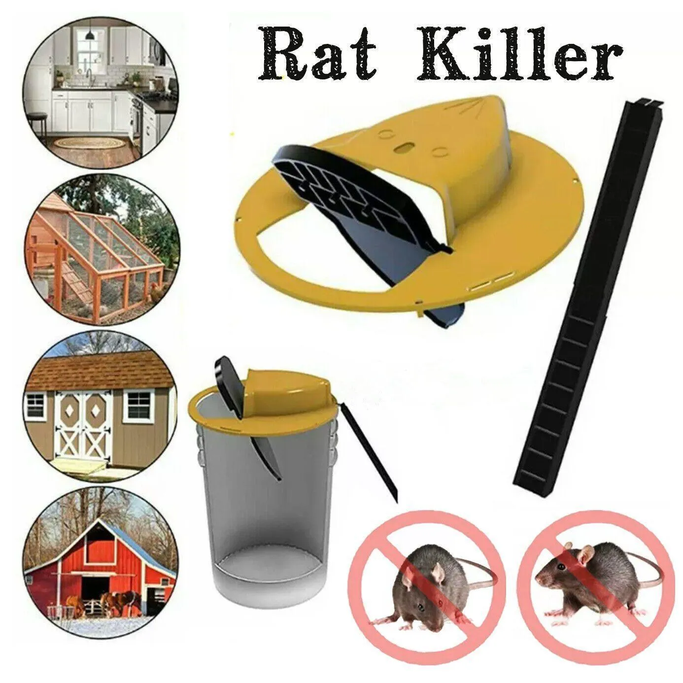 Mouse Trap Flip N Slide Bucket Lid Mouse Rat Trap With Ladder Mousetrap Catcher