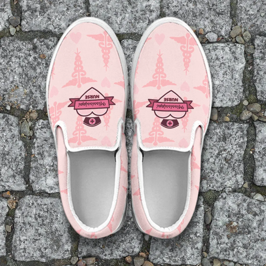 MS Nurse Pink Slip Ons