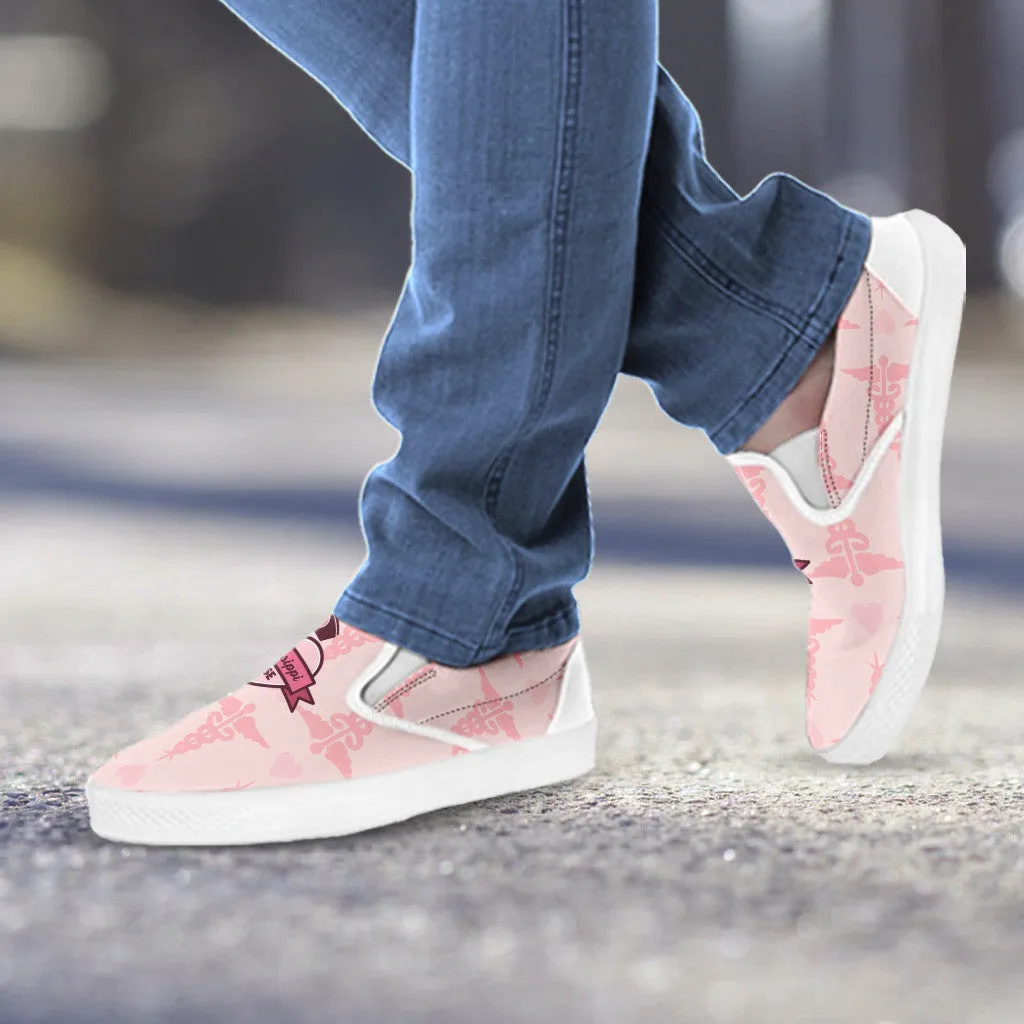 MS Nurse Pink Slip Ons