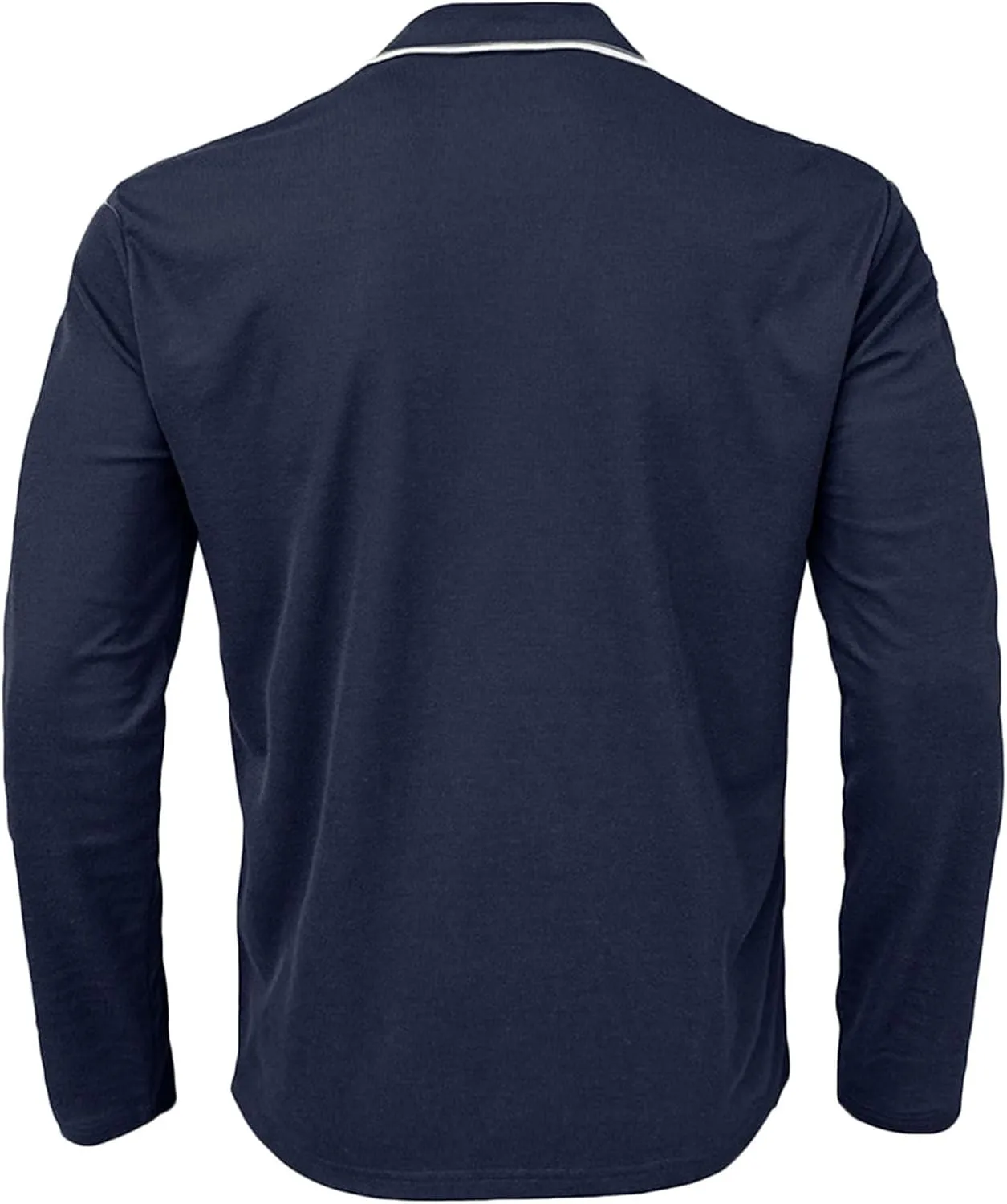 Muscularfit Long Sleeve Shirts for Men 2023 Fashion Solid Button Down Polo Shirts Casual Formal Work Collar Pullover T Shirt