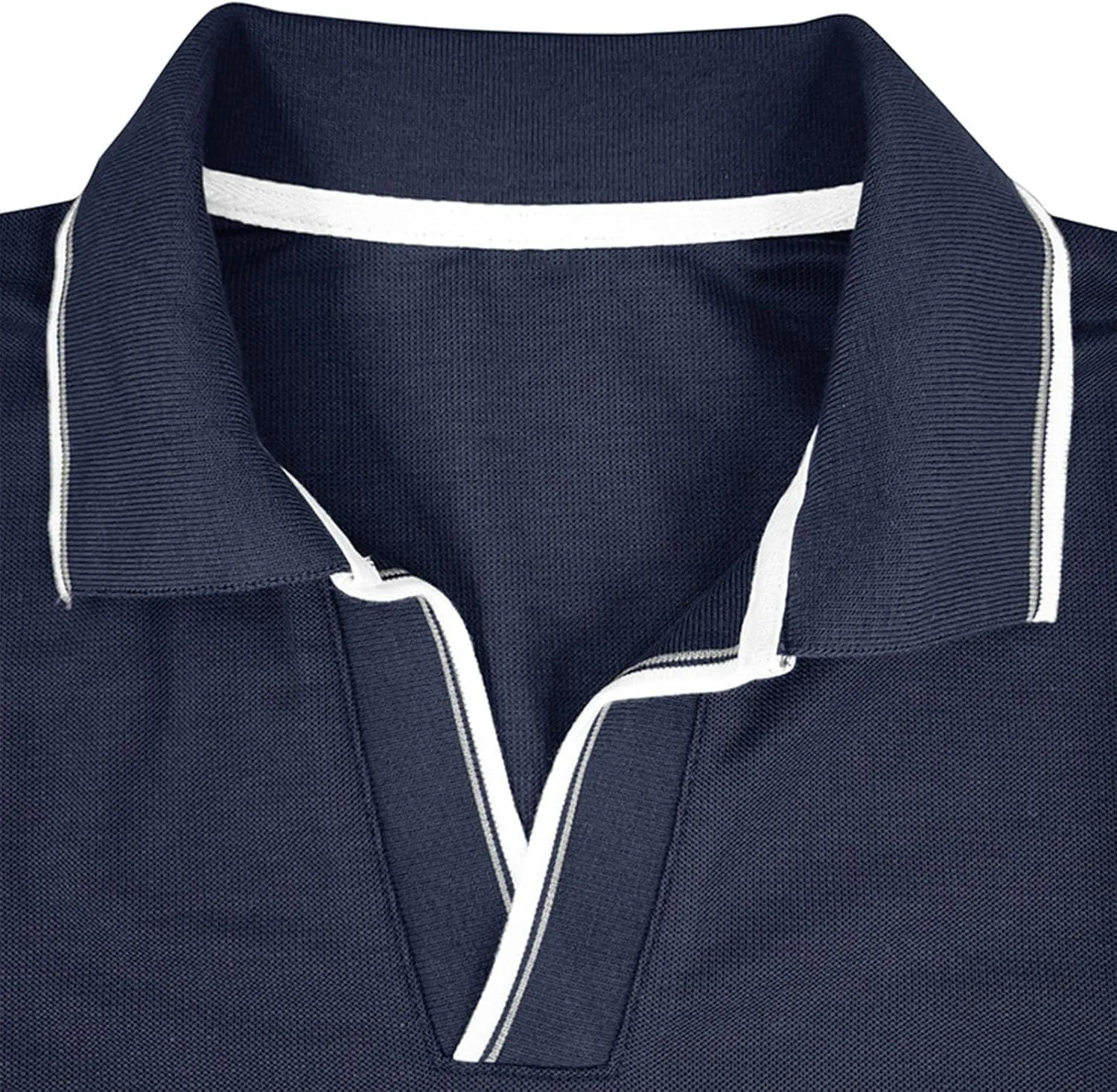Muscularfit Long Sleeve Shirts for Men 2023 Fashion Solid Button Down Polo Shirts Casual Formal Work Collar Pullover T Shirt