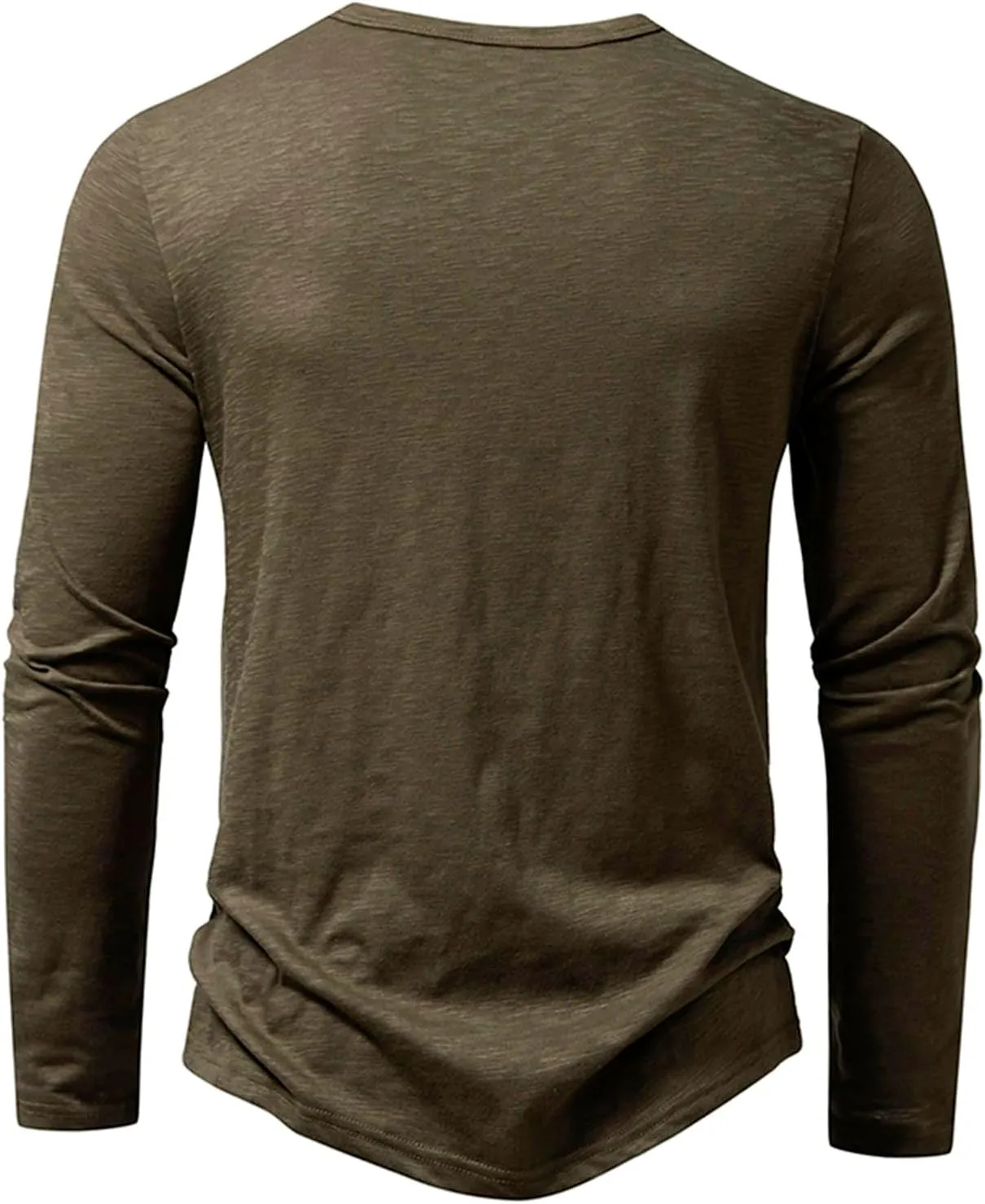 Muscularfit Mens Tshirts Long Sleeve Half Button Down Polo Shirt Casual Cotton Solid Work Henley Tees Shirt Trendy Clothes