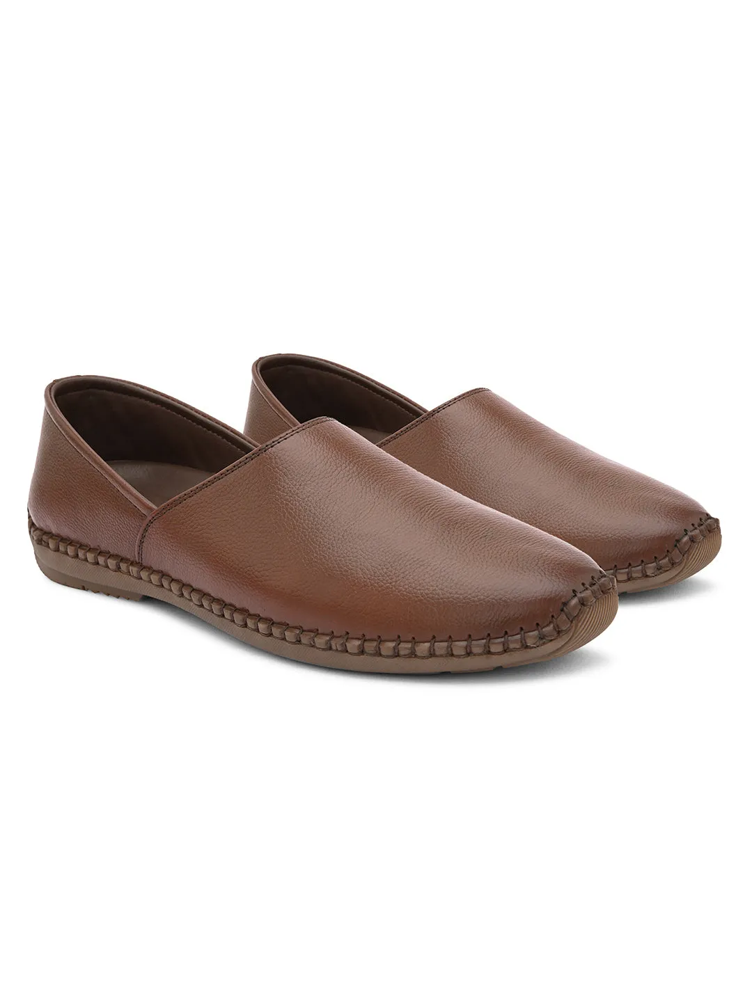 Nathan Ethnic Leather Slip-Ons