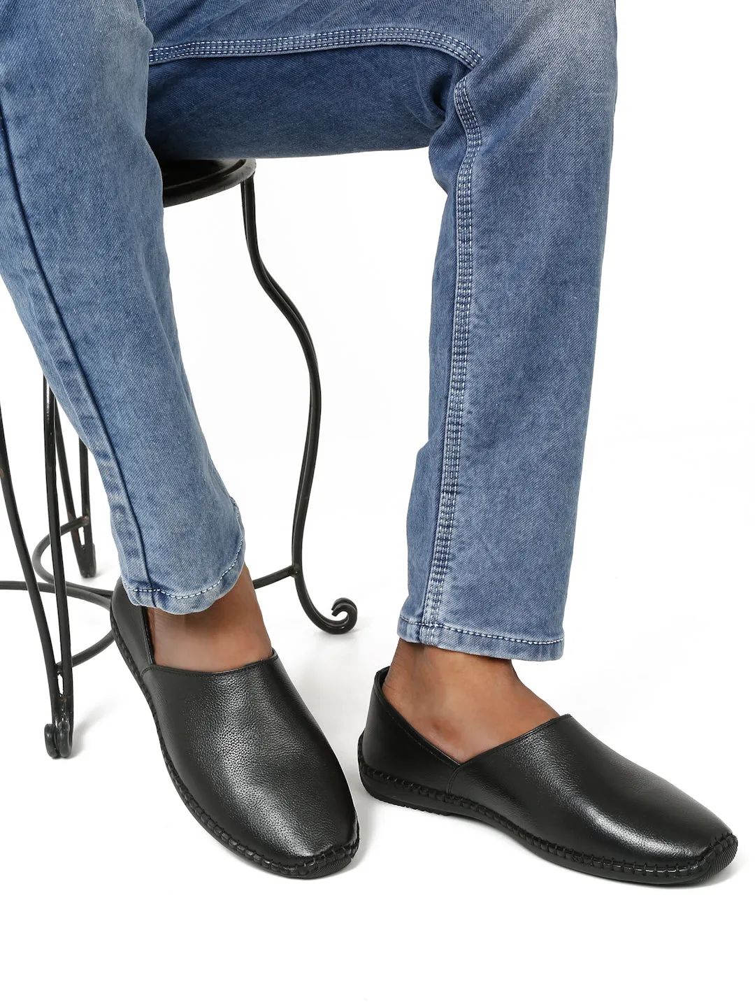 Nathan Ethnic Leather Slip-Ons