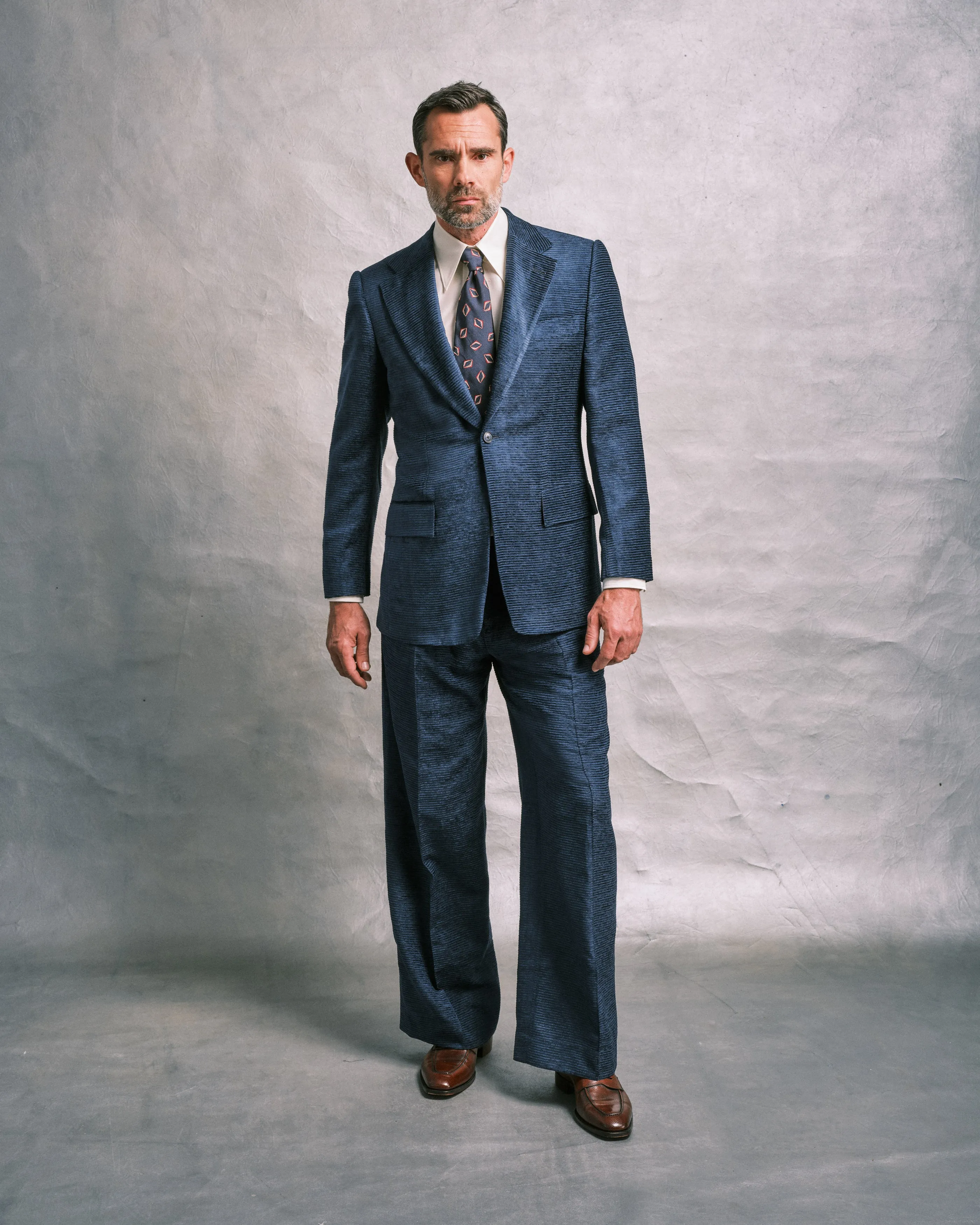 Navy Horizontal Cord Jacket