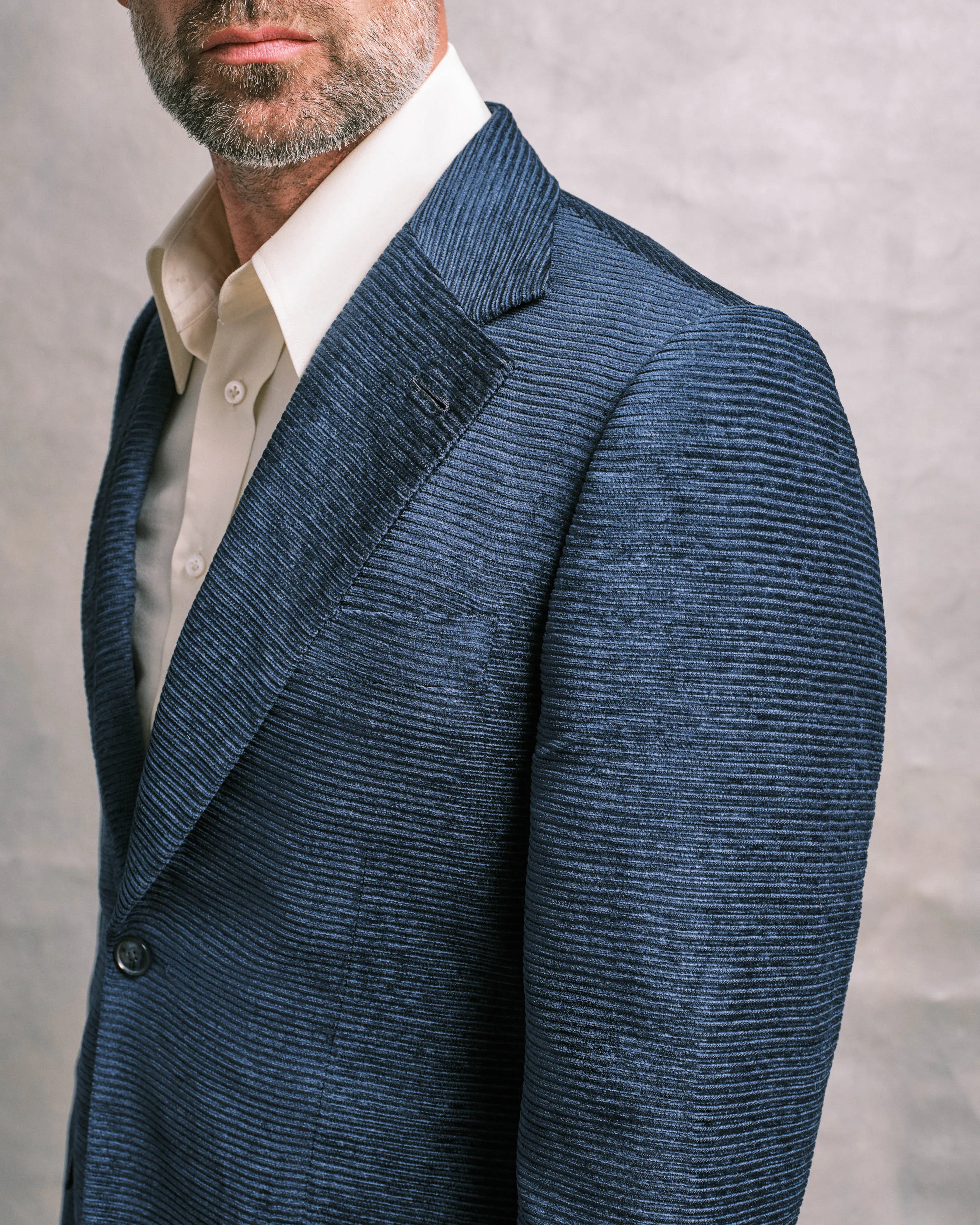 Navy Horizontal Cord Jacket