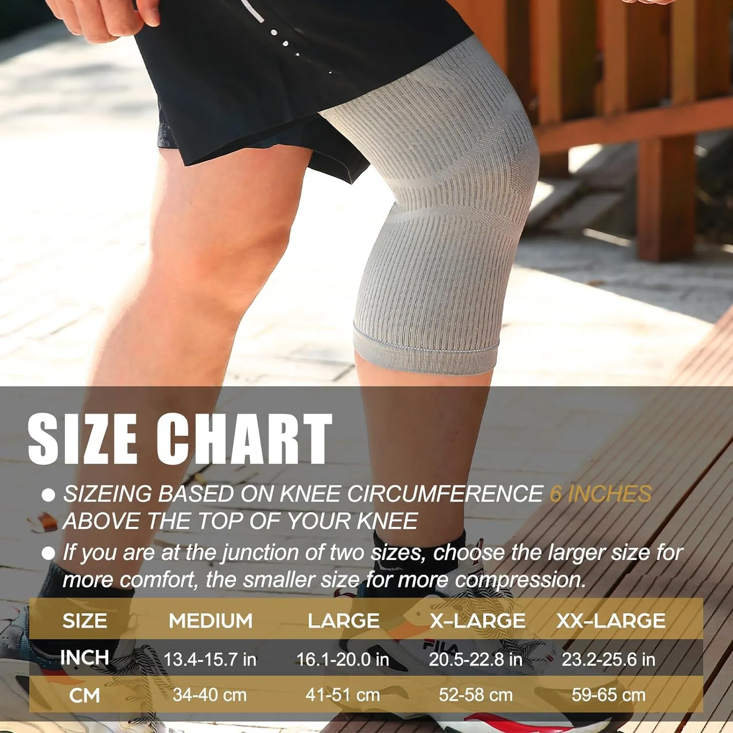 NEENCA Ultra-thin Knee Sleeve for Knee Pain, Lightest Knee Compression Sleeve with Graphene Ions Infused Fabric for Pain Relief, Swelling, Arthritis, Poor Circulation, Running, Sport- FSA/HSA Approved