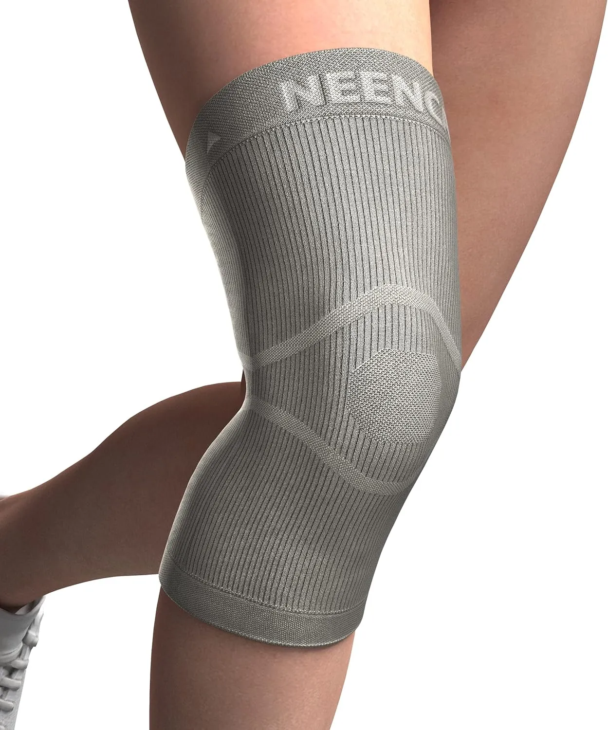 NEENCA Ultra-thin Knee Sleeve for Knee Pain, Lightest Knee Compression Sleeve with Graphene Ions Infused Fabric for Pain Relief, Swelling, Arthritis, Poor Circulation, Running, Sport- FSA/HSA Approved