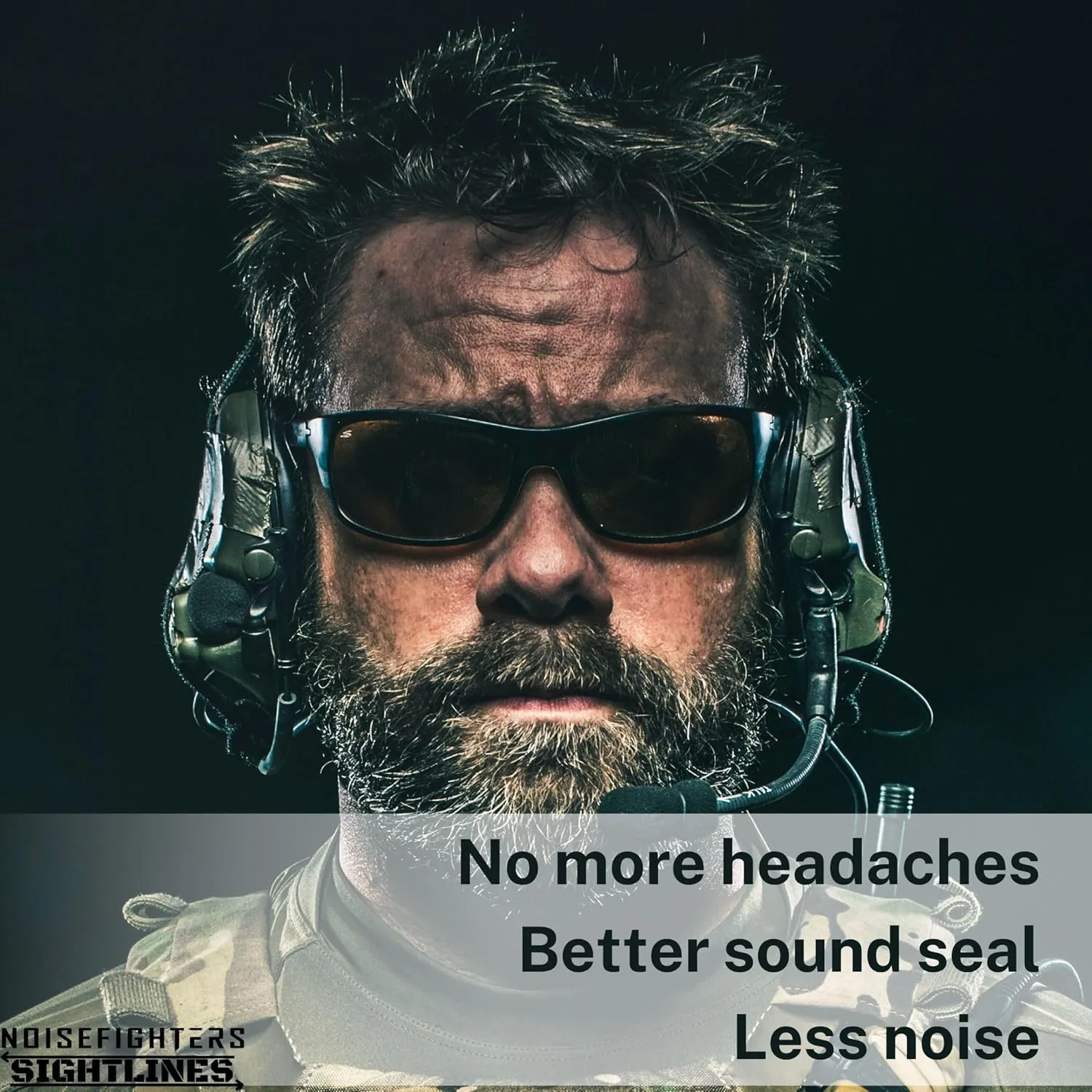 Noisefighters Sightlines | Made in The USA | Upgraded Gel Ear Pads with Relief Cut for Glasses to Pass Through | Compatible with Howard Leight Impact Sport, Ops-Core AMP, and Similar headsets (AD105)