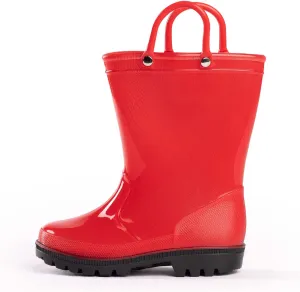 NORTY PVC Rain Boots for Kids - Waterproof PVC Boots Boys and Girls Solid & Printed Rainboots for Toddlers and Kids