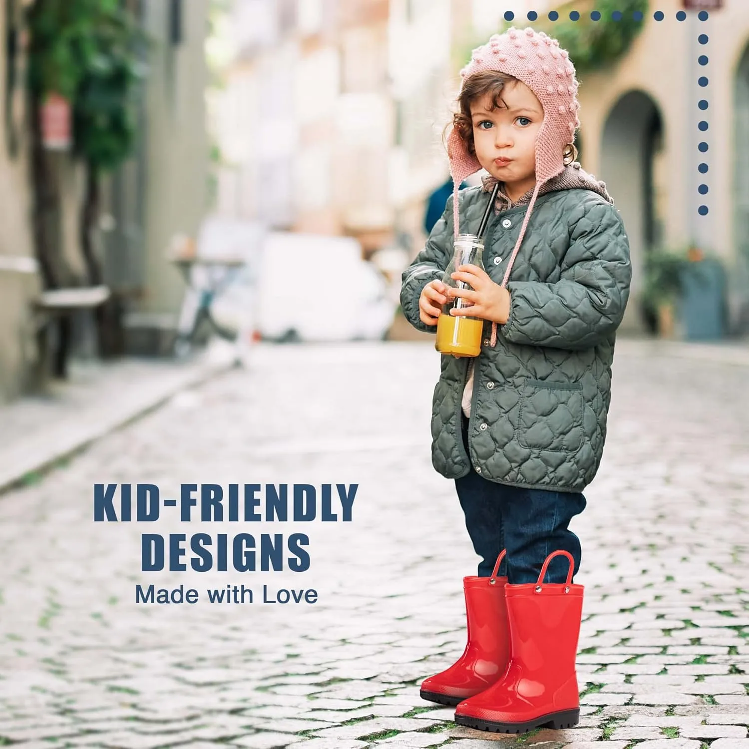 NORTY PVC Rain Boots for Kids - Waterproof PVC Boots Boys and Girls Solid & Printed Rainboots for Toddlers and Kids