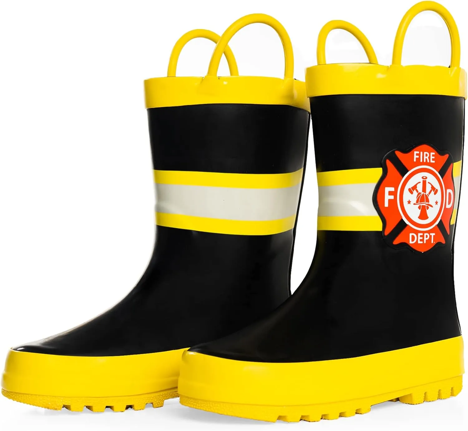 NORTY Rubber Rain Boots for Kids - Waterproof Rubber Boots Boys and Girls Solid & Printed Rainboots for Toddlers and Kids