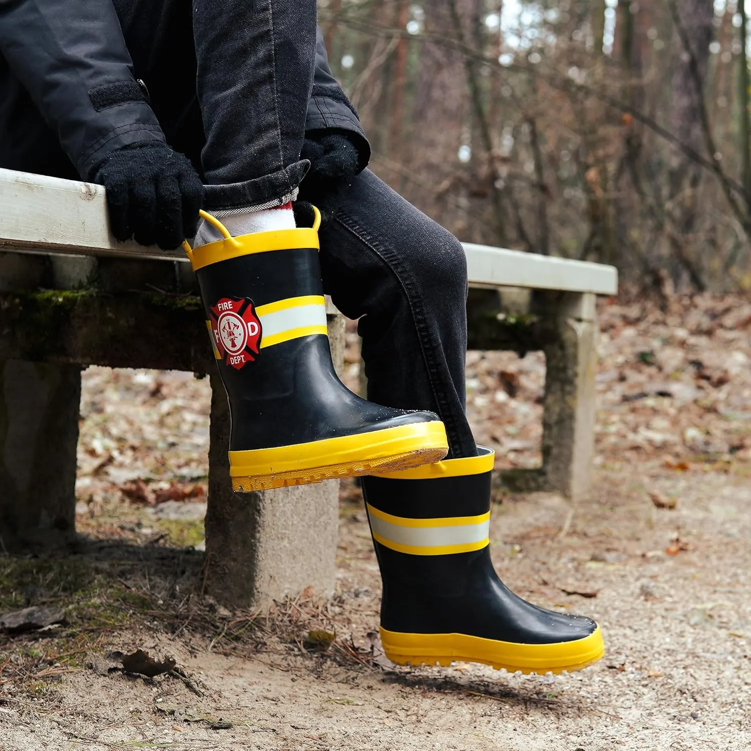 NORTY Rubber Rain Boots for Kids - Waterproof Rubber Boots Boys and Girls Solid & Printed Rainboots for Toddlers and Kids