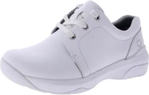 Nurse Mates Womens Corby Leather Low Top Lace Up Fashion, White, Size