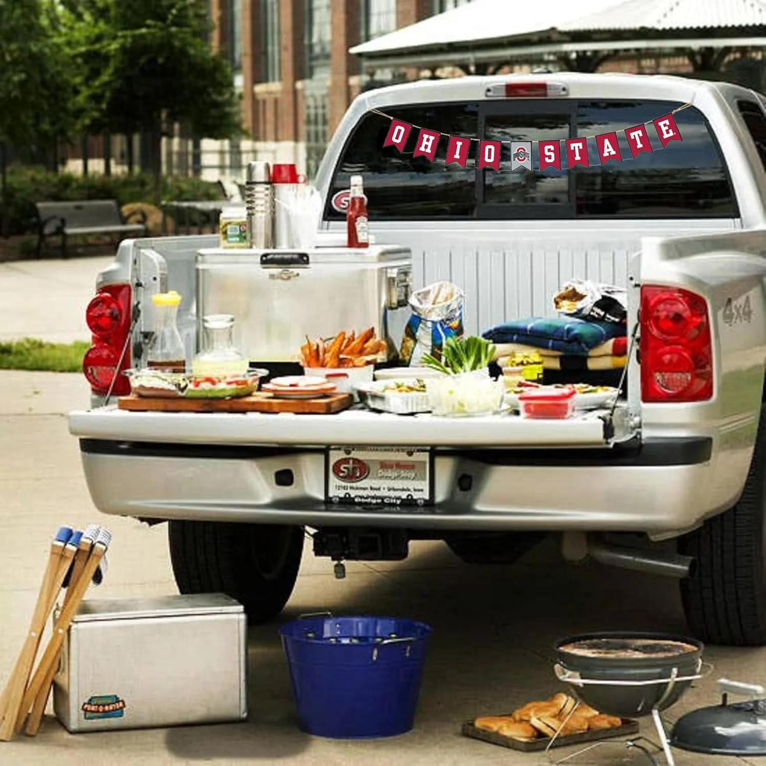 Ohio State University Tailgate Party Banner by Hanna's Handiworks | For School Parties, Graduations | Lightweight Fabric | Represent Your NCAA OSU Team Spirit | Part 1 “Ohio State”