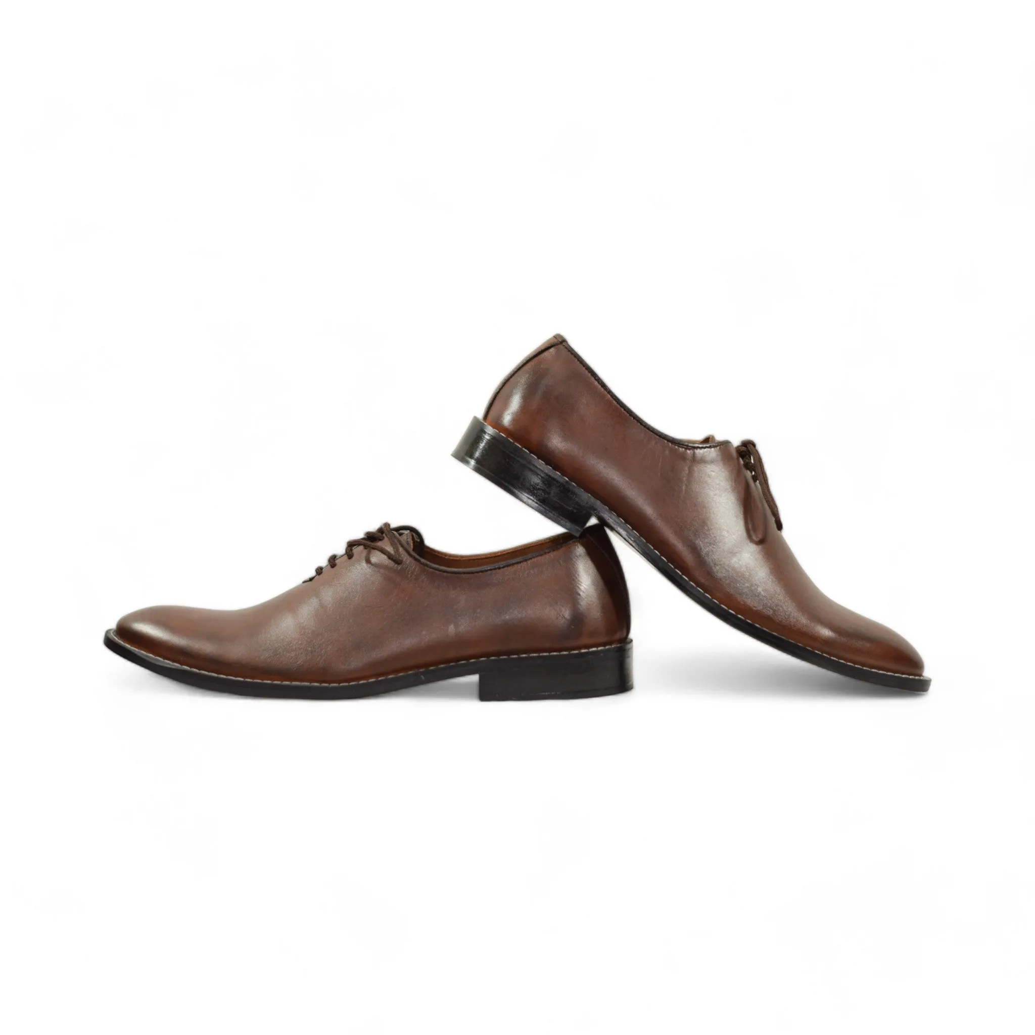 OK-4031 Oxford Brown Leather Shoe