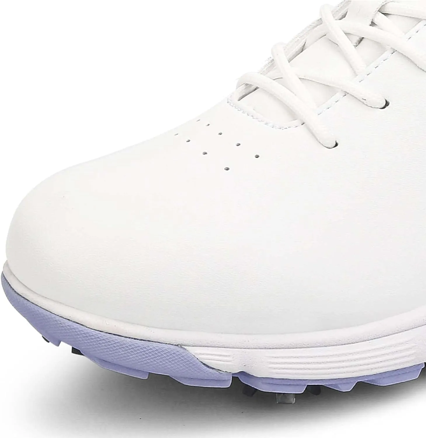 ONAIC Womens Golf Shoes with Spiked Leather Waterproof Sneakers Wide Fitting Non-Slip Trainers Non-Slip