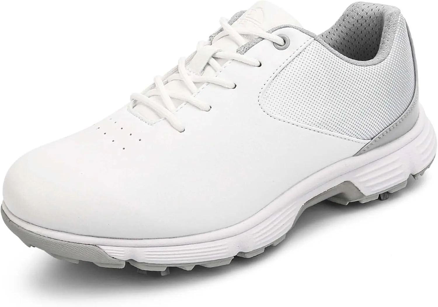 ONAIC Womens Golf Shoes with Spiked Leather Waterproof Sneakers Wide Fitting Non-Slip Trainers Non-Slip