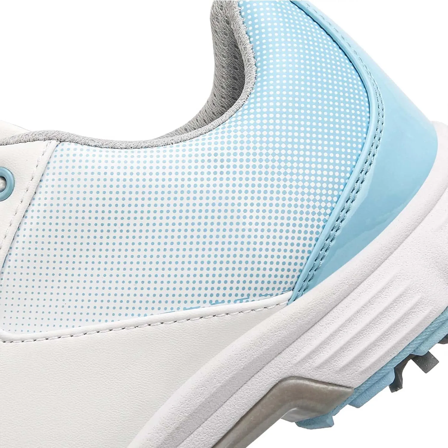 ONAIC Womens Golf Shoes with Spiked Leather Waterproof Sneakers Wide Fitting Non-Slip Trainers Non-Slip