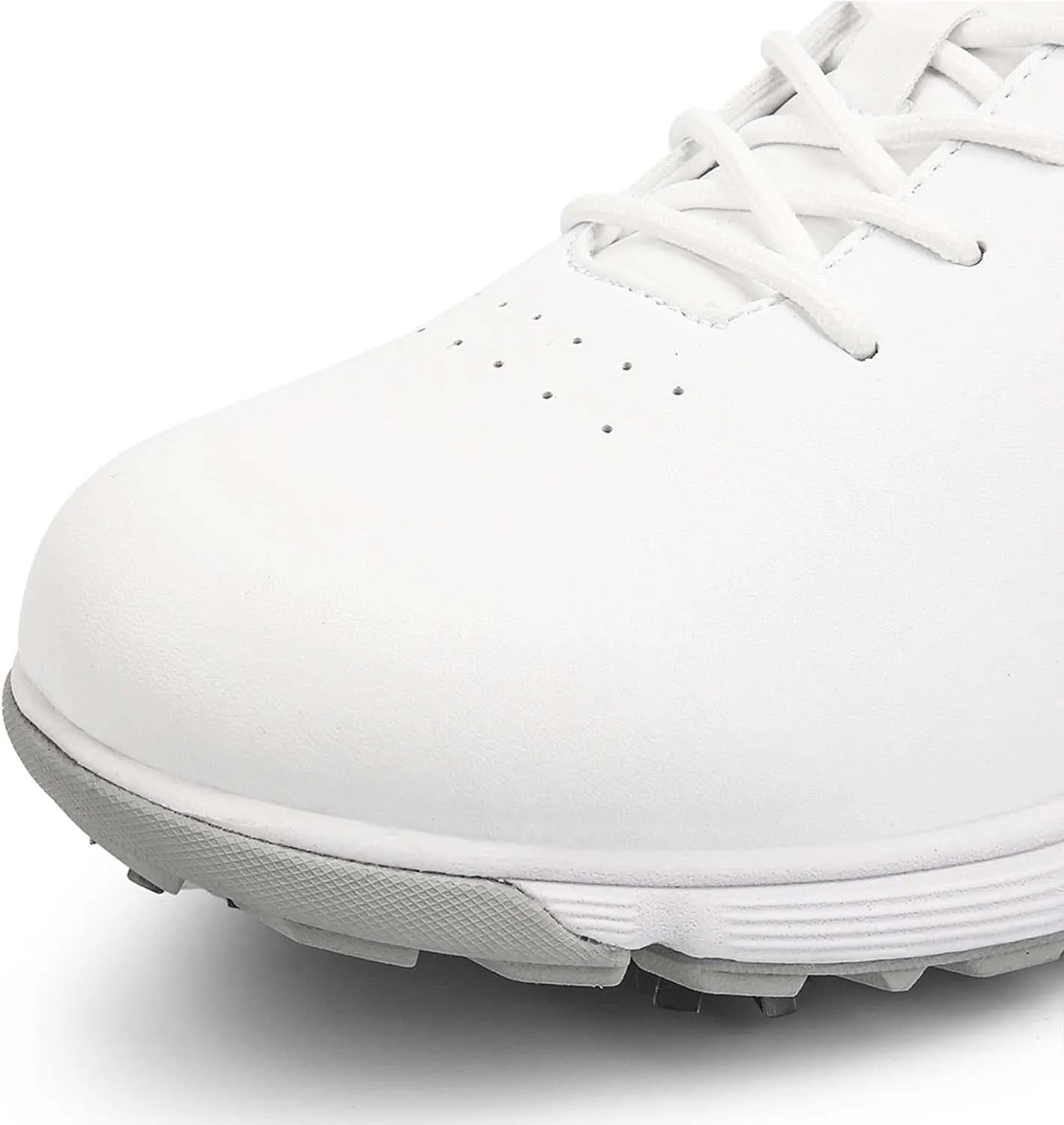 ONAIC Womens Golf Shoes with Spiked Leather Waterproof Sneakers Wide Fitting Non-Slip Trainers Non-Slip