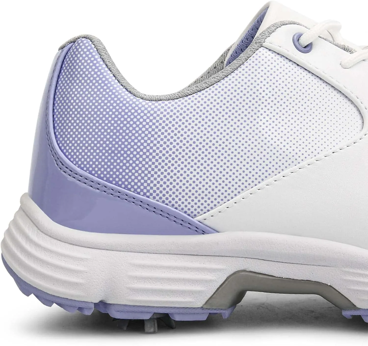 ONAIC Womens Golf Shoes with Spiked Leather Waterproof Sneakers Wide Fitting Non-Slip Trainers Non-Slip