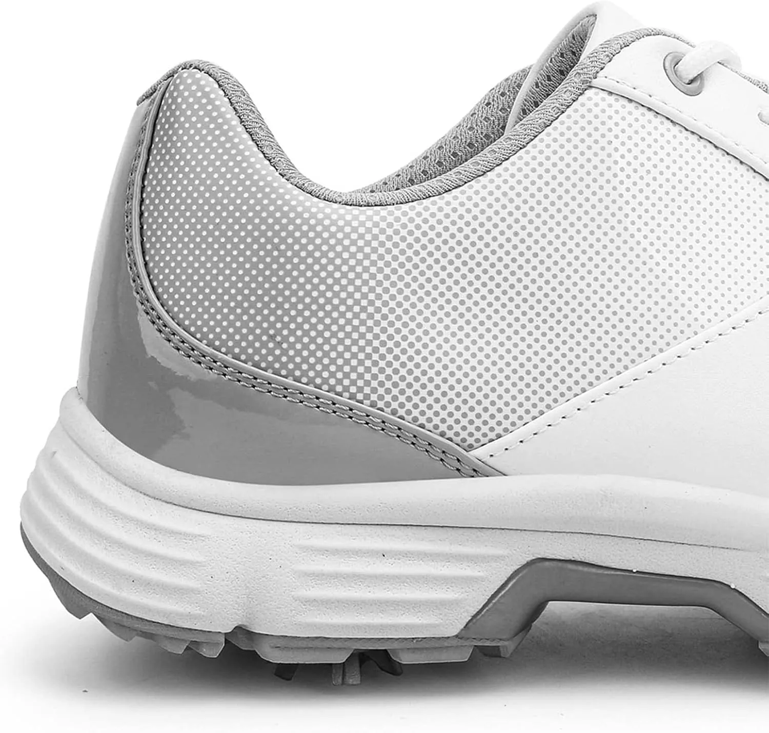 ONAIC Womens Golf Shoes with Spiked Leather Waterproof Sneakers Wide Fitting Non-Slip Trainers Non-Slip