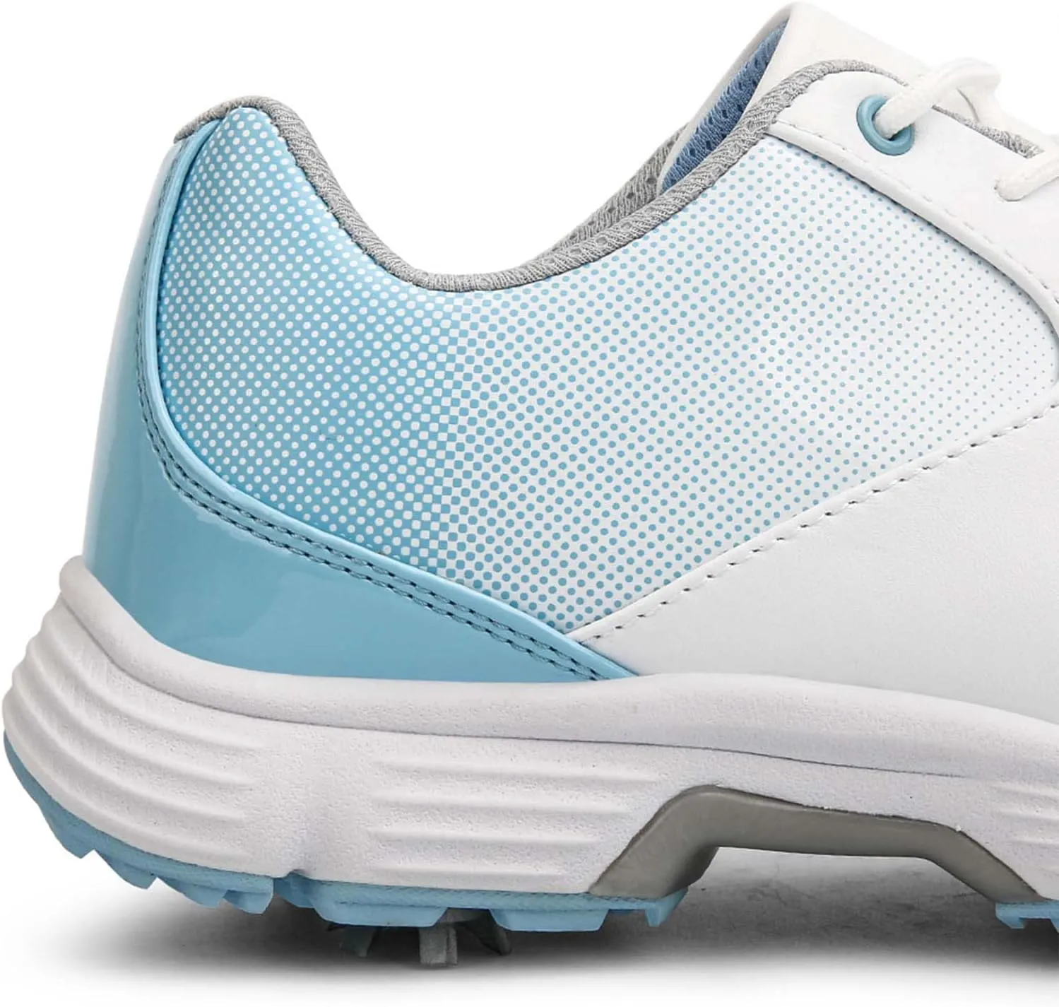 ONAIC Womens Golf Shoes with Spiked Leather Waterproof Sneakers Wide Fitting Non-Slip Trainers Non-Slip