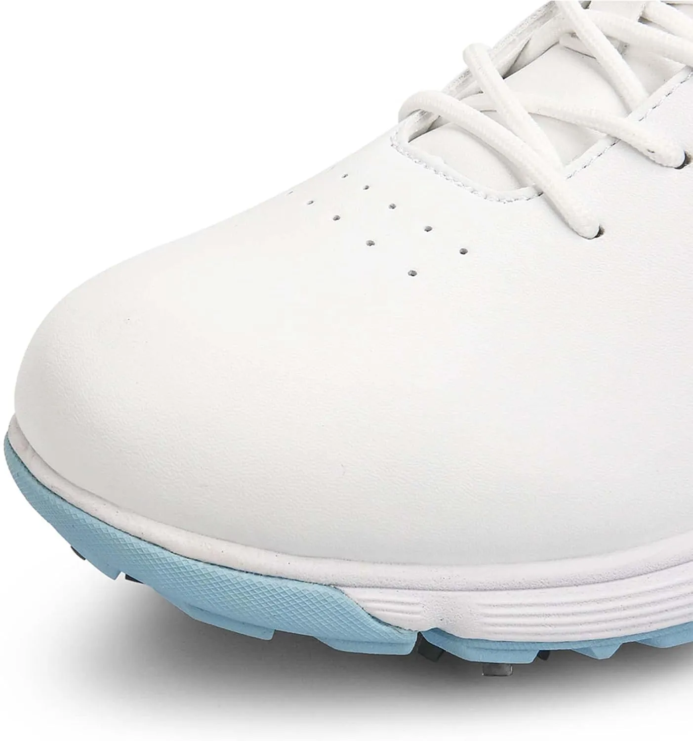 ONAIC Womens Golf Shoes with Spiked Leather Waterproof Sneakers Wide Fitting Non-Slip Trainers Non-Slip