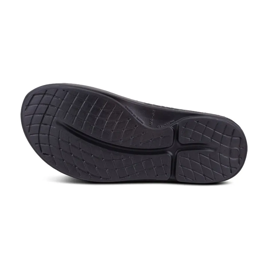Oofos Ooahh Sport Slide Sandal - Matte Black 1500BKWTOO
