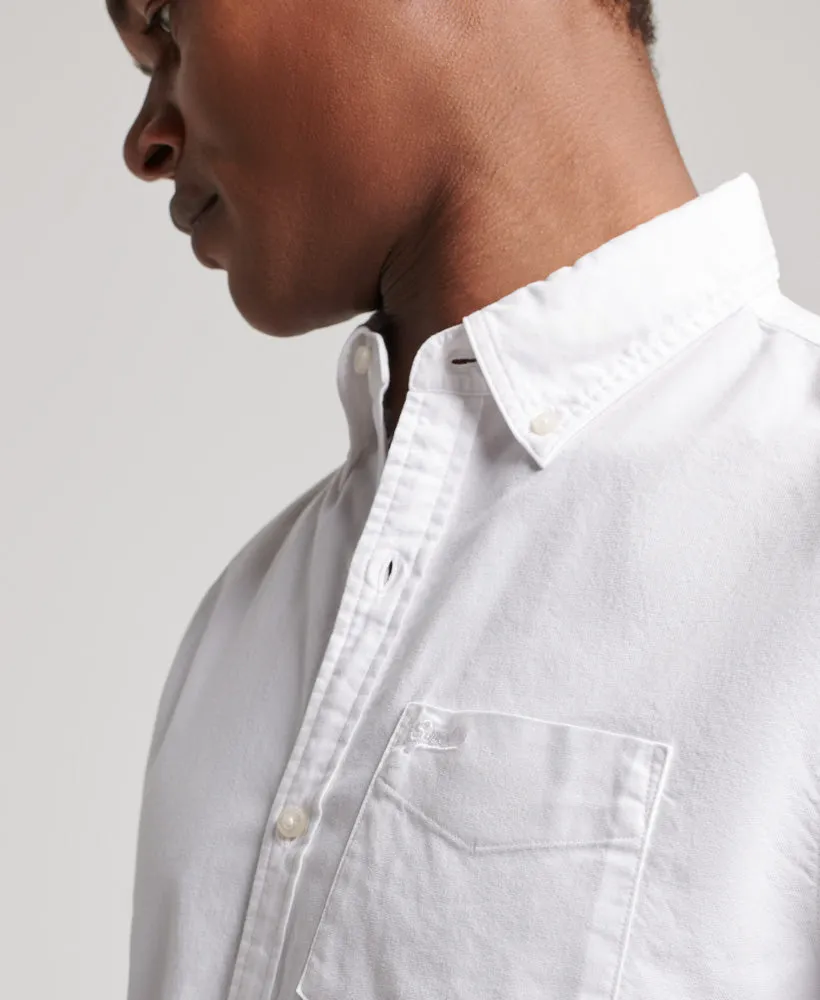 Organic Cotton Long Sleeve Oxford Shirt | Optic