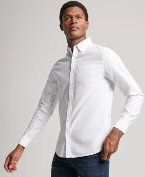 Organic Cotton Long Sleeve Oxford Shirt | Optic