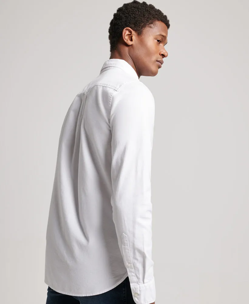 Organic Cotton Long Sleeve Oxford Shirt | Optic